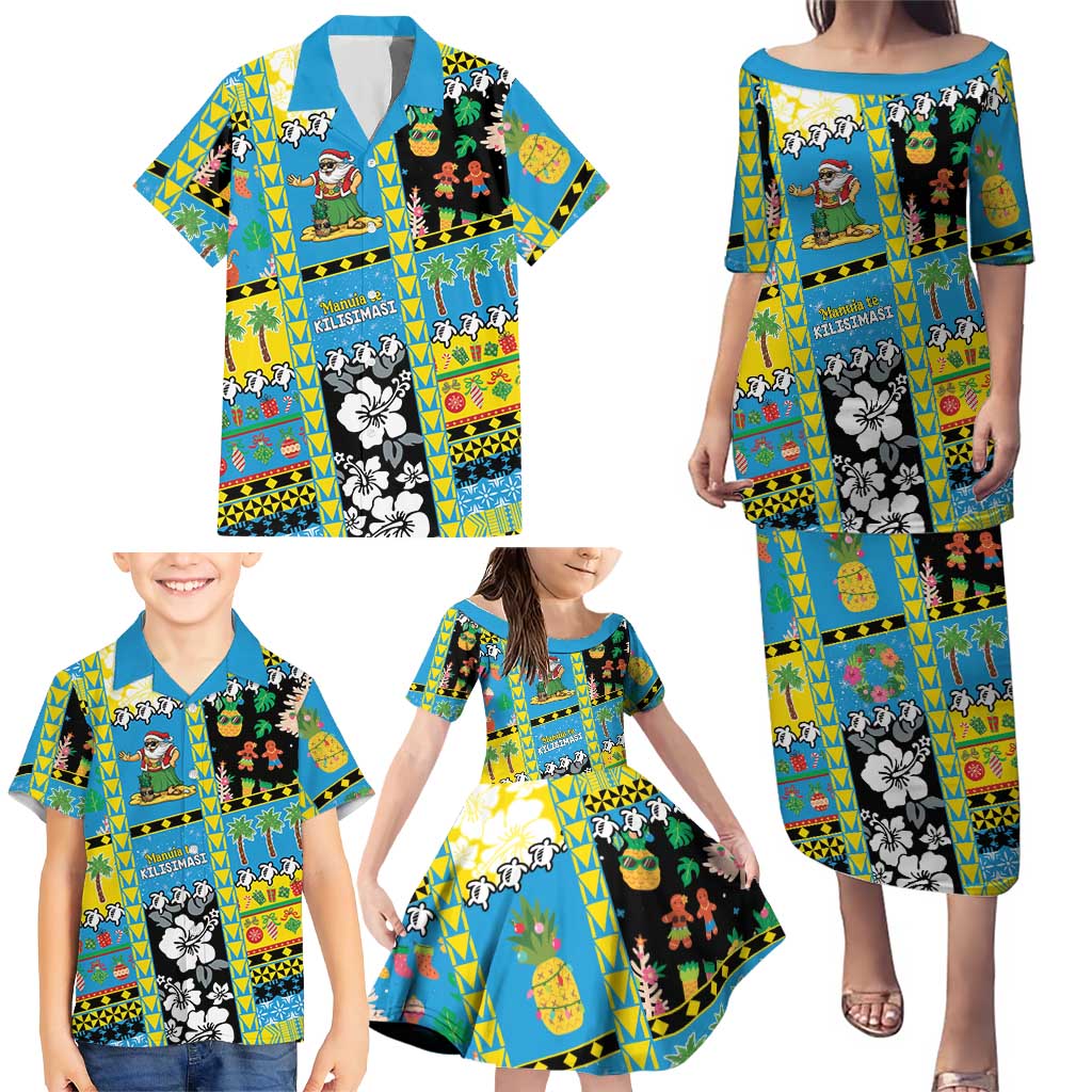 Tuvalu Christmas Family Matching Puletasi and Hawaiian Shirt Festive Beach Vibes LT05 - Polynesian Pride