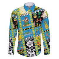 Tuvalu Christmas Family Matching Short Sleeve Bodycon Dress and Hawaiian Shirt Festive Beach Vibes - Polynesian Pride