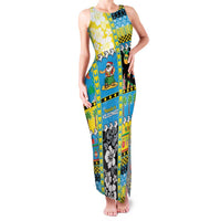 Tuvalu Christmas Family Matching Tank Maxi Dress and Hawaiian Shirt Festive Beach Vibes - Polynesian Pride