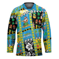Tuvalu Christmas Hockey Jersey Festive Beach Vibes - Polynesian Pride
