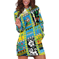 Tuvalu Christmas Hoodie Dress Festive Beach Vibes LT05 Blue - Polynesian Pride