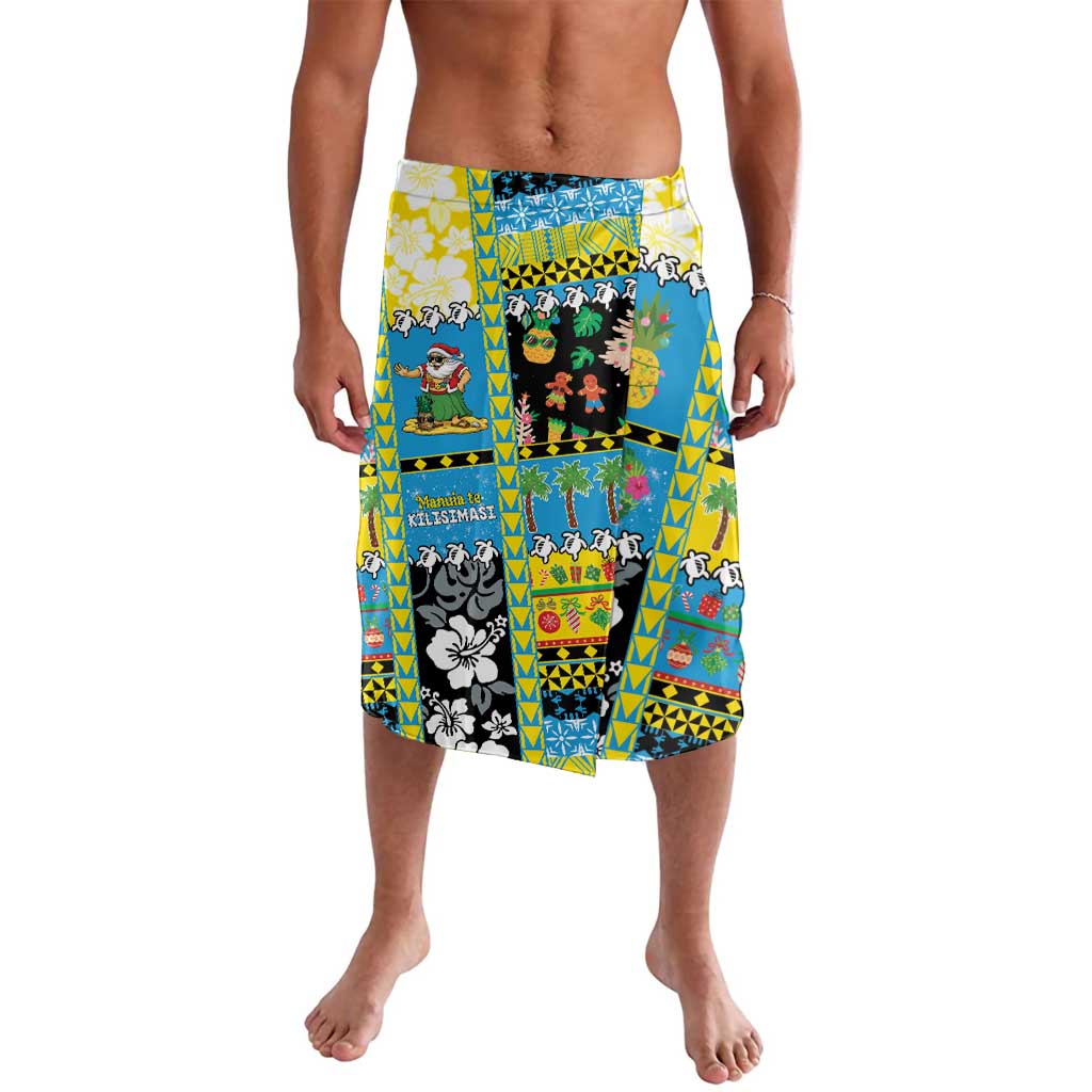Tuvalu Christmas Lavalava Festive Beach Vibes LT05 Blue - Polynesian Pride
