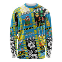 Tuvalu Christmas Long Sleeve Shirt Festive Beach Vibes LT05 Unisex Blue - Polynesian Pride