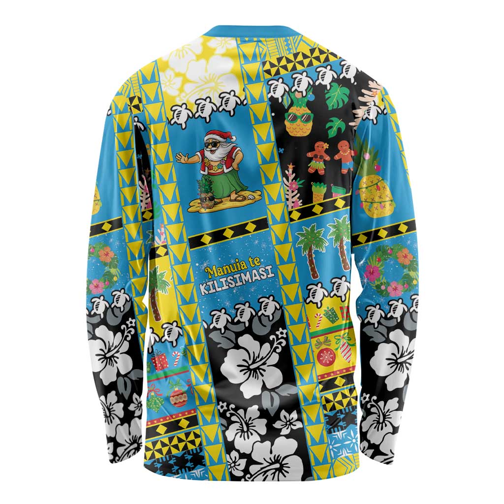 Tuvalu Christmas Long Sleeve Shirt Festive Beach Vibes LT05 - Polynesian Pride