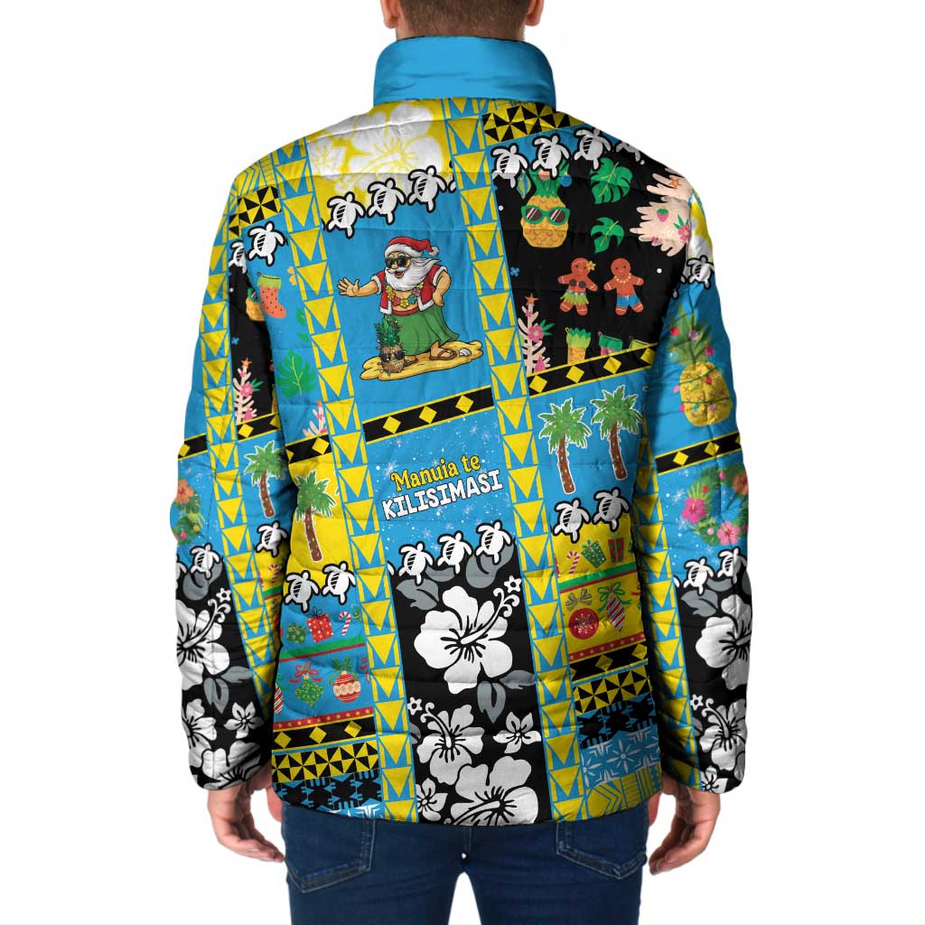 Tuvalu Christmas Padded Jacket Festive Beach Vibes - Polynesian Pride
