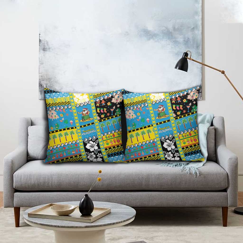 Tuvalu Christmas Pillow Cover Festive Beach Vibes - Polynesian Pride