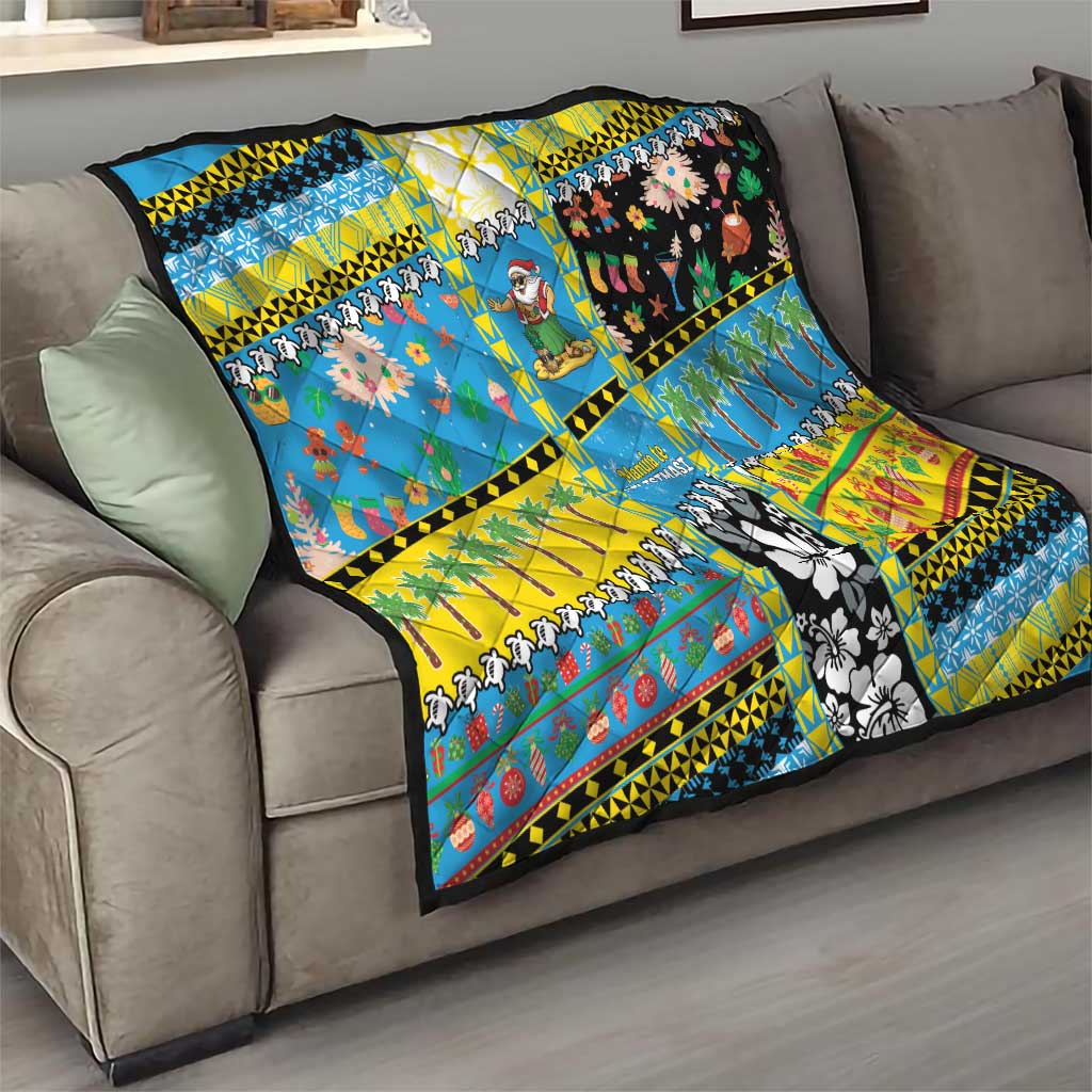 Tuvalu Christmas Quilt Festive Beach Vibes - Polynesian Pride