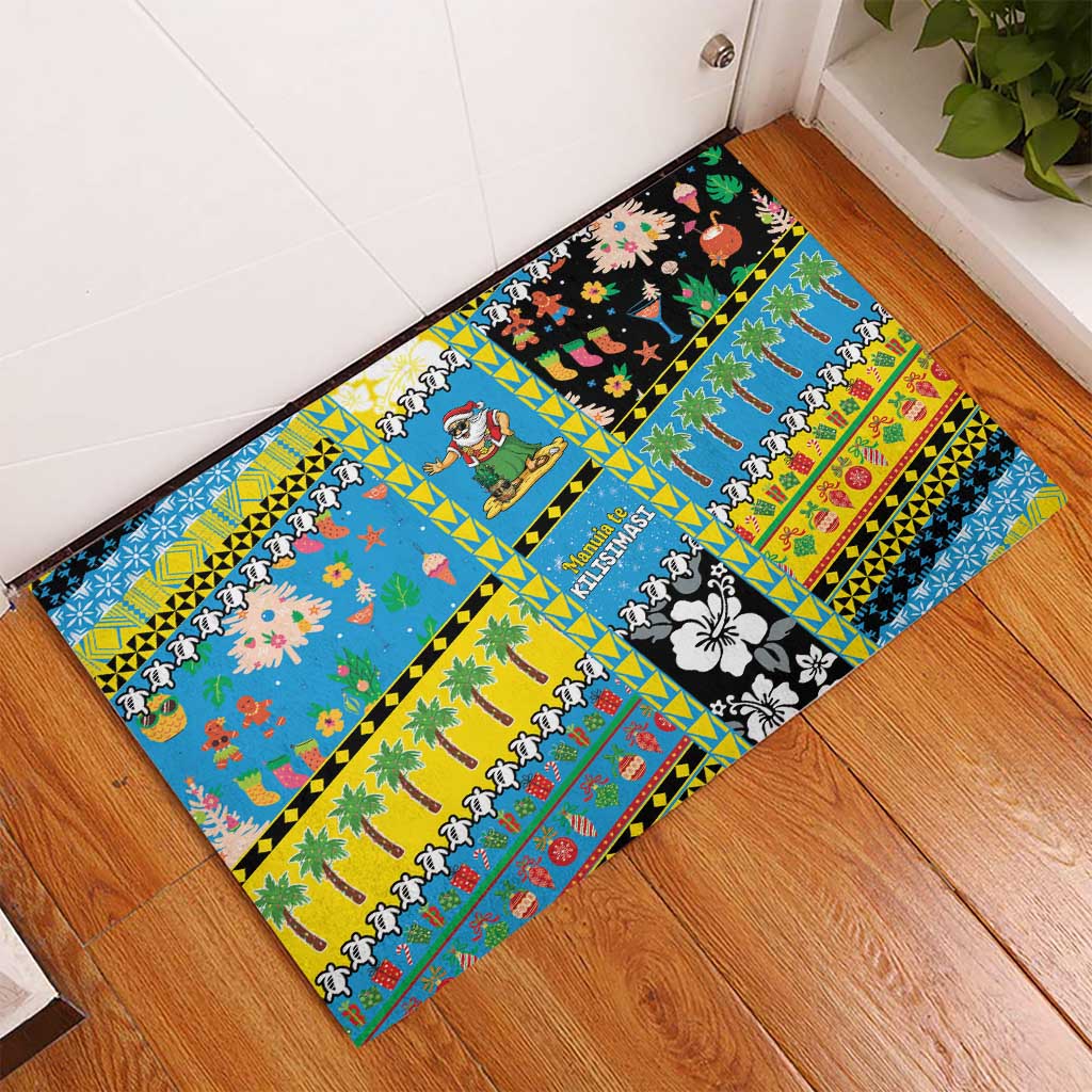 Tuvalu Christmas Rubber Doormat Festive Beach Vibes LT05 - Polynesian Pride