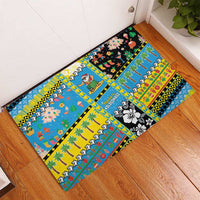 Tuvalu Christmas Rubber Doormat Festive Beach Vibes LT05 - Polynesian Pride