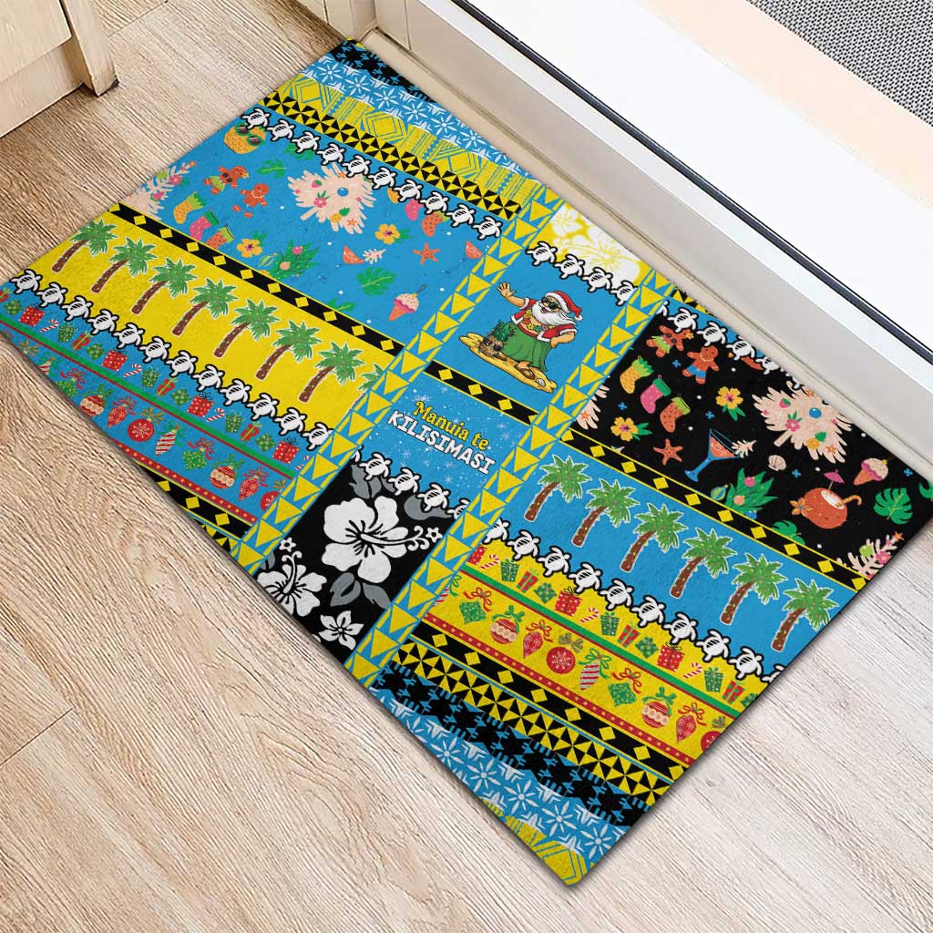 Tuvalu Christmas Rubber Doormat Festive Beach Vibes LT05 - Polynesian Pride