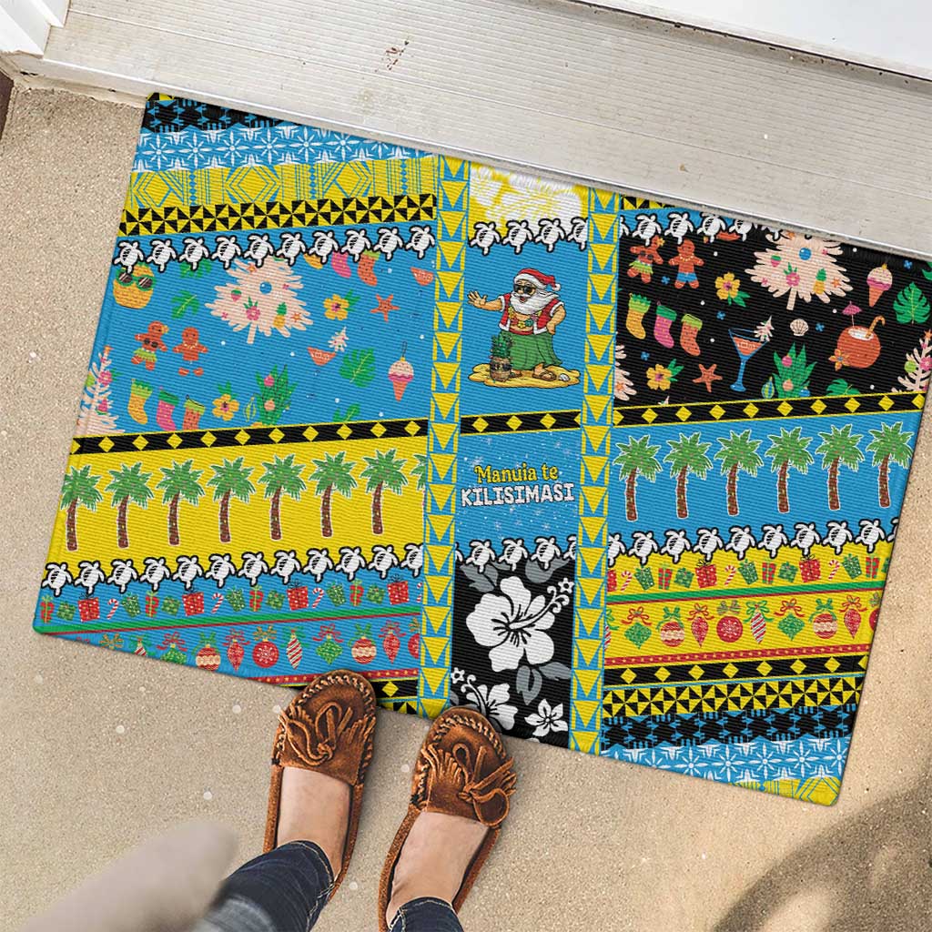 Tuvalu Christmas Rubber Doormat Festive Beach Vibes LT05 - Polynesian Pride