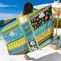 Tuvalu Christmas Sarong Festive Beach Vibes LT05 One Size 44 x 66 inches Blue - Polynesian Pride