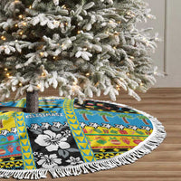 Tuvalu Christmas Tree Skirt Festive Beach Vibes - Polynesian Pride