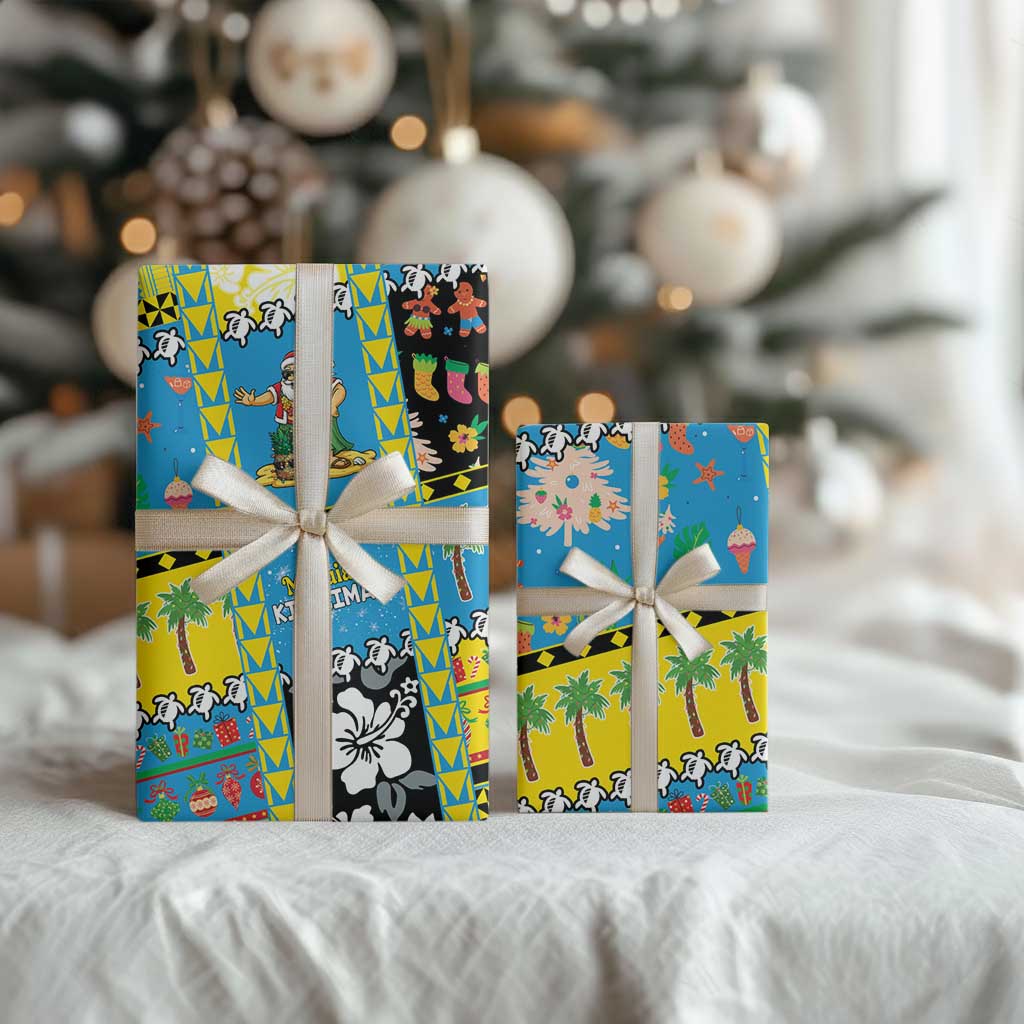 Tuvalu Christmas Wrapping Paper Festive Beach Vibes - Polynesian Pride