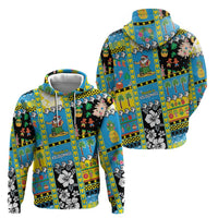 Tuvalu Christmas Zip Hoodie Festive Beach Vibes LT05 - Polynesian Pride