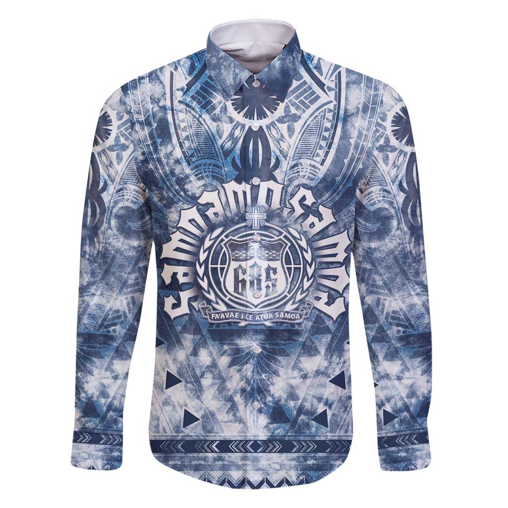 Samoa 685 Family Matching Tank Maxi Dress and Hawaiian Shirt Polynesian Pattern Tie Dye Style