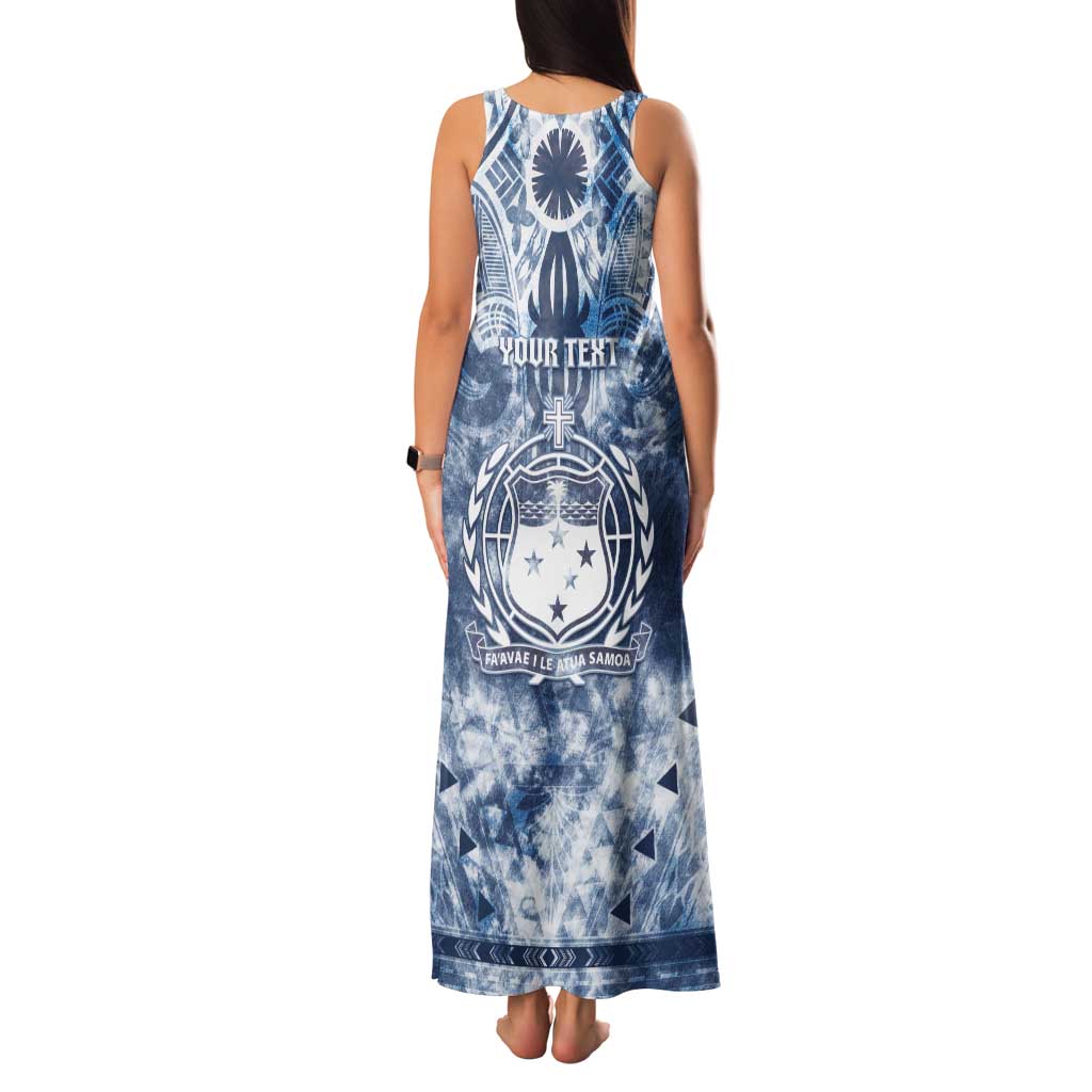 Samoa 685 Family Matching Tank Maxi Dress and Hawaiian Shirt Polynesian Pattern Tie Dye Style