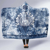 Samoa 685 Hooded Blanket Polynesian Pattern Tie Dye Style