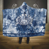 Samoa 685 Hooded Blanket Polynesian Pattern Tie Dye Style