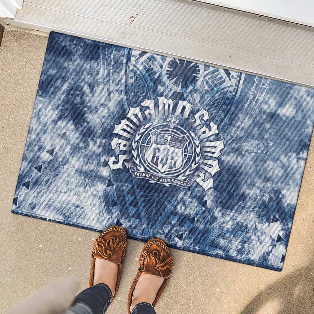 Samoa 685 Rubber Doormat Polynesian Pattern Tie Dye Style