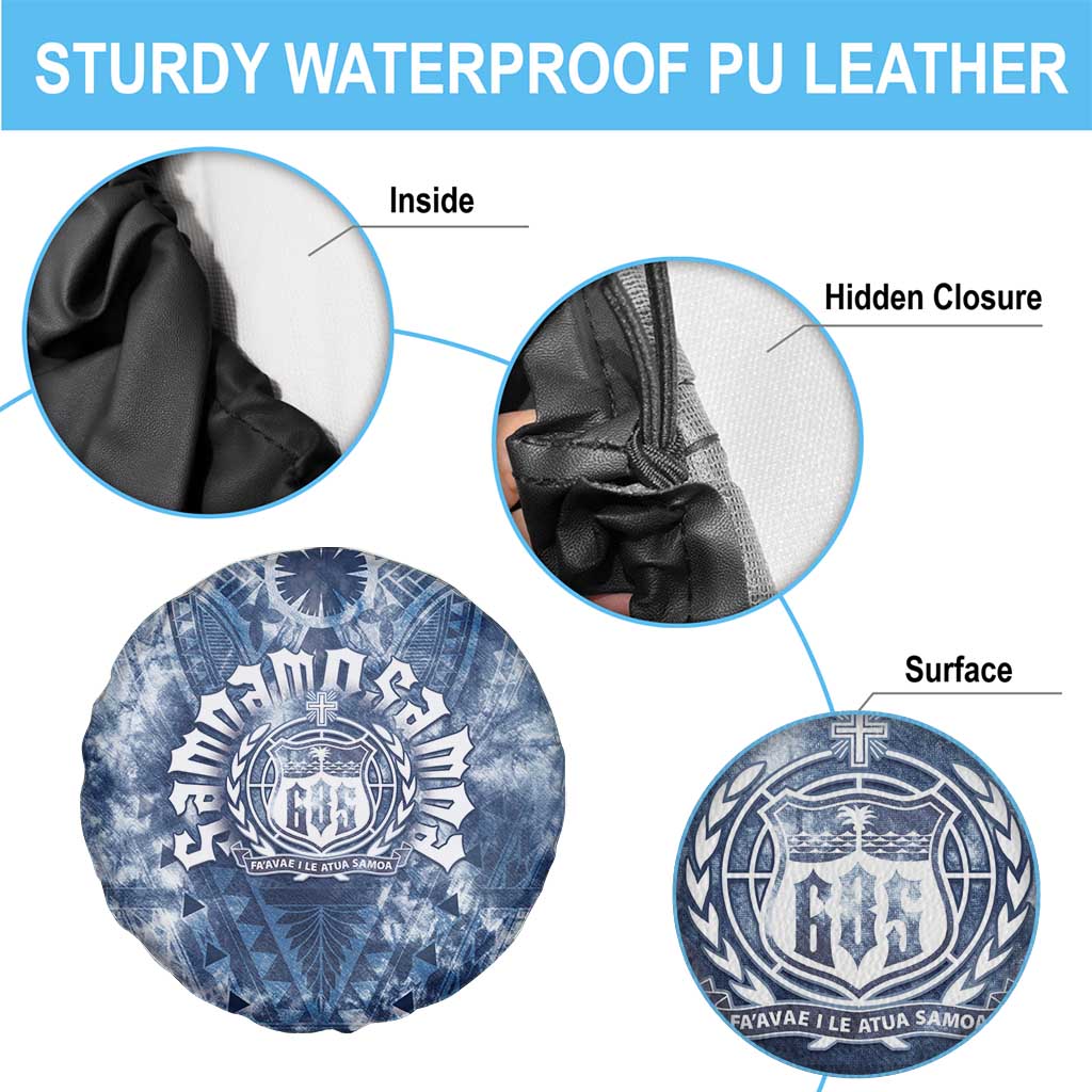 Samoa 685 Spare Tire Cover Polynesian Pattern Tie Dye Style