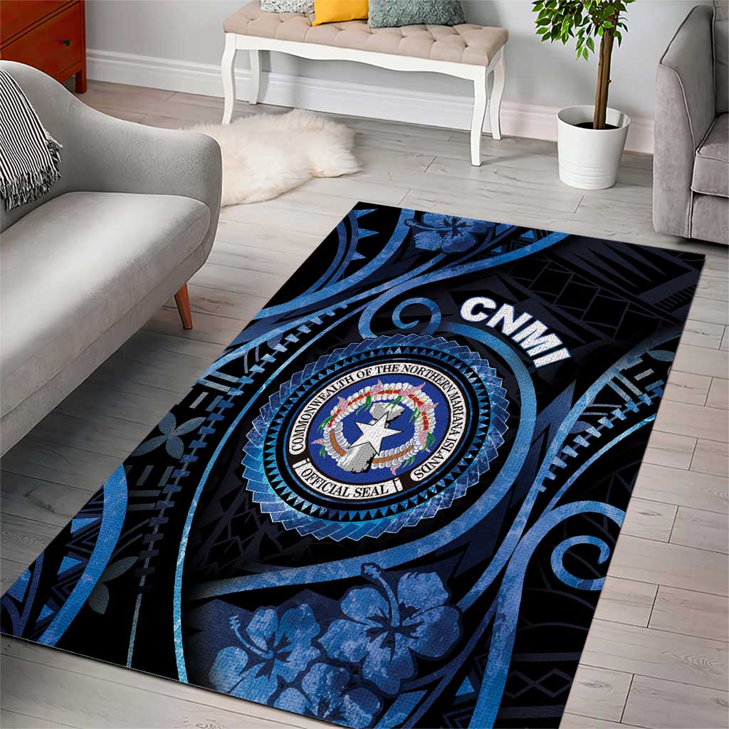 Northern Mariana Islands Area Rug Ocean Floral Pattern LT05