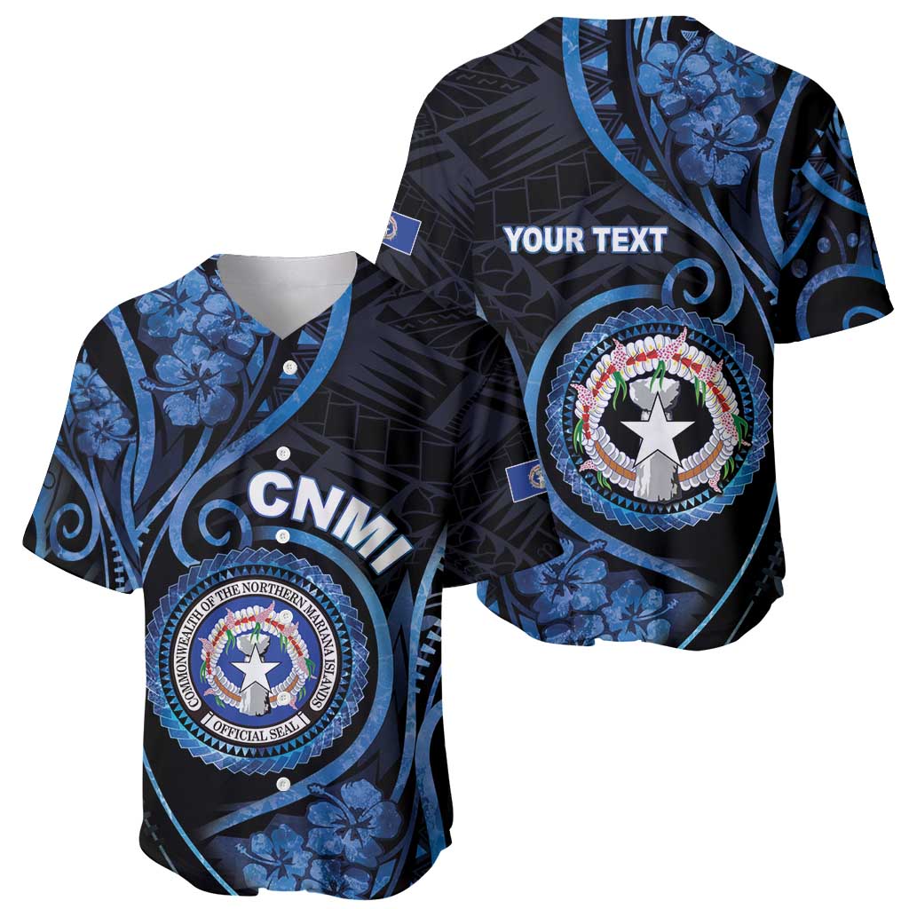 Personalized Northern Mariana Islands Baseball Jersey Ocean Floral Pattern LT05 - Polynesian Pride