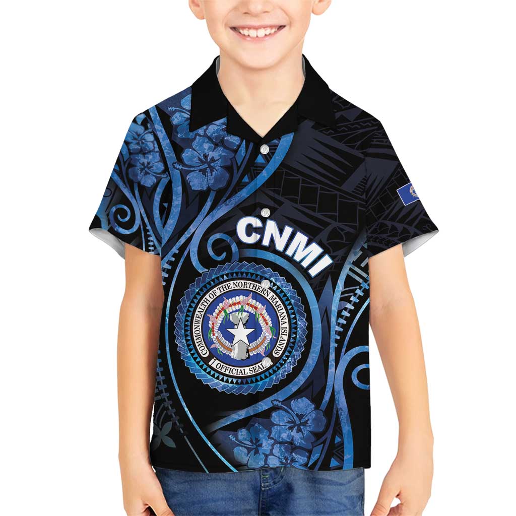 Personalized Northern Mariana Islands Family Matching Off Shoulder Maxi Dress and Hawaiian Shirt Ocean Floral Pattern