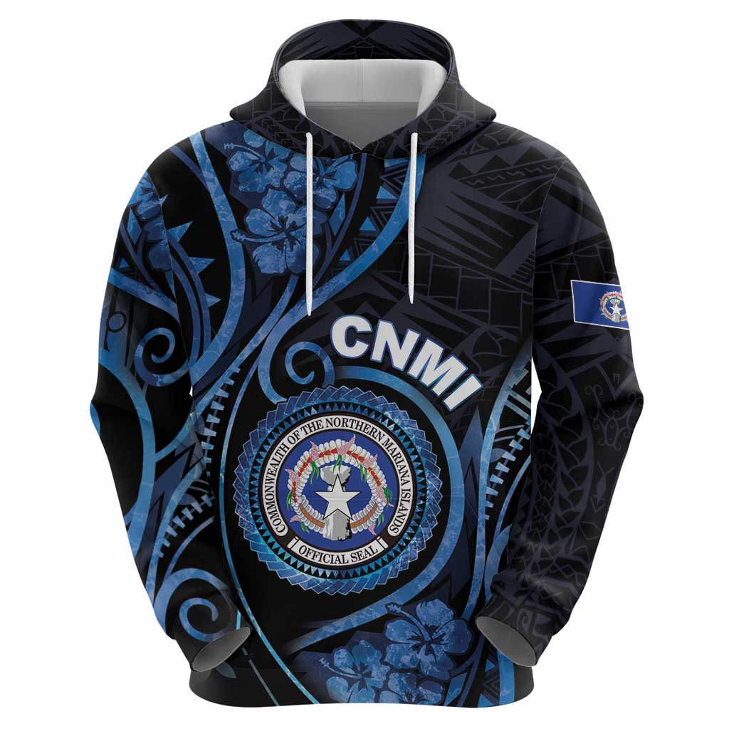 Personalized Northern Mariana Islands Hoodie Ocean Floral Pattern LT05 - Polynesian Pride
