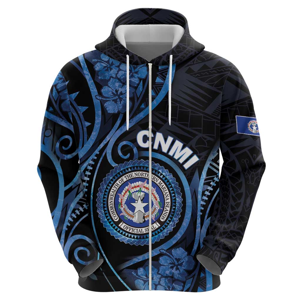 Personalized Northern Mariana Islands Hoodie Ocean Floral Pattern LT05 - Polynesian Pride