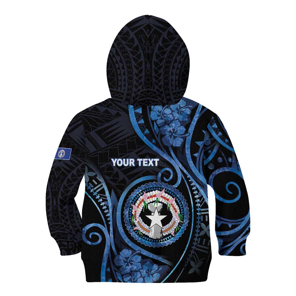Personalized Northern Mariana Islands Kid Hoodie Ocean Floral Pattern