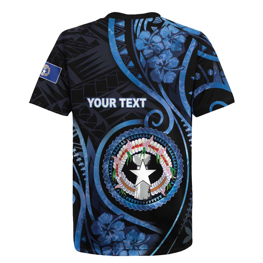 Personalized Northern Mariana Islands Rugby Jersey Ocean Floral Pattern LT05 - Polynesian Pride