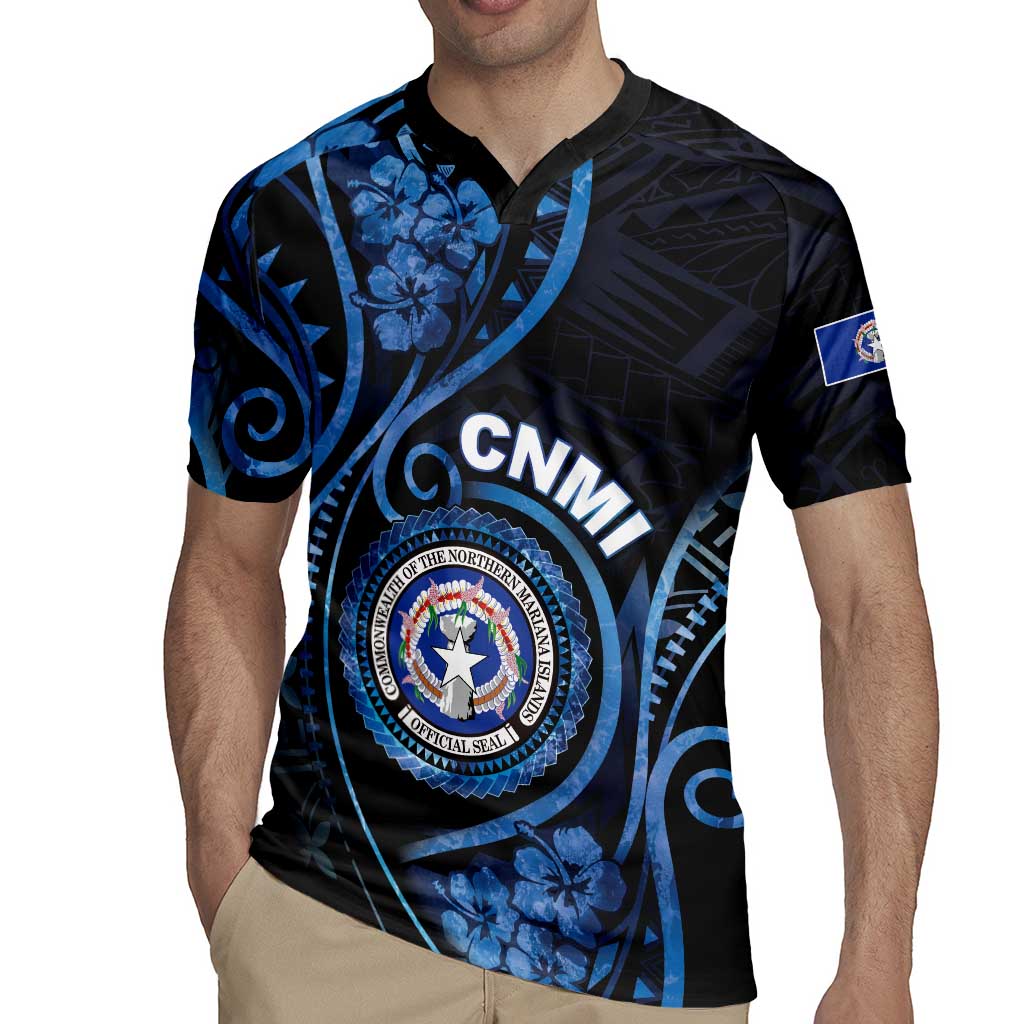 Personalized Northern Mariana Islands Rugby Jersey Ocean Floral Pattern LT05 - Polynesian Pride