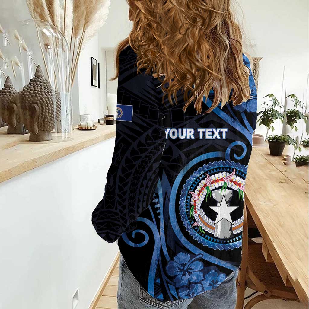 Personalized Northern Mariana Islands Women Casual Shirt Ocean Floral Pattern LT05 - Polynesian Pride