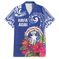 Hafa Adai Northern Mariana Islands Family Matching Off The Shoulder Long Sleeve Dress and Hawaiian Shirt Polynesian Tribal Pattern