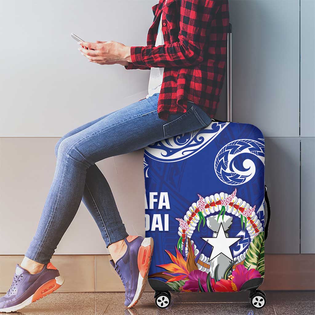 Hafa Adai Northern Mariana Islands Luggage Cover Polynesian Tribal Pattern LT05