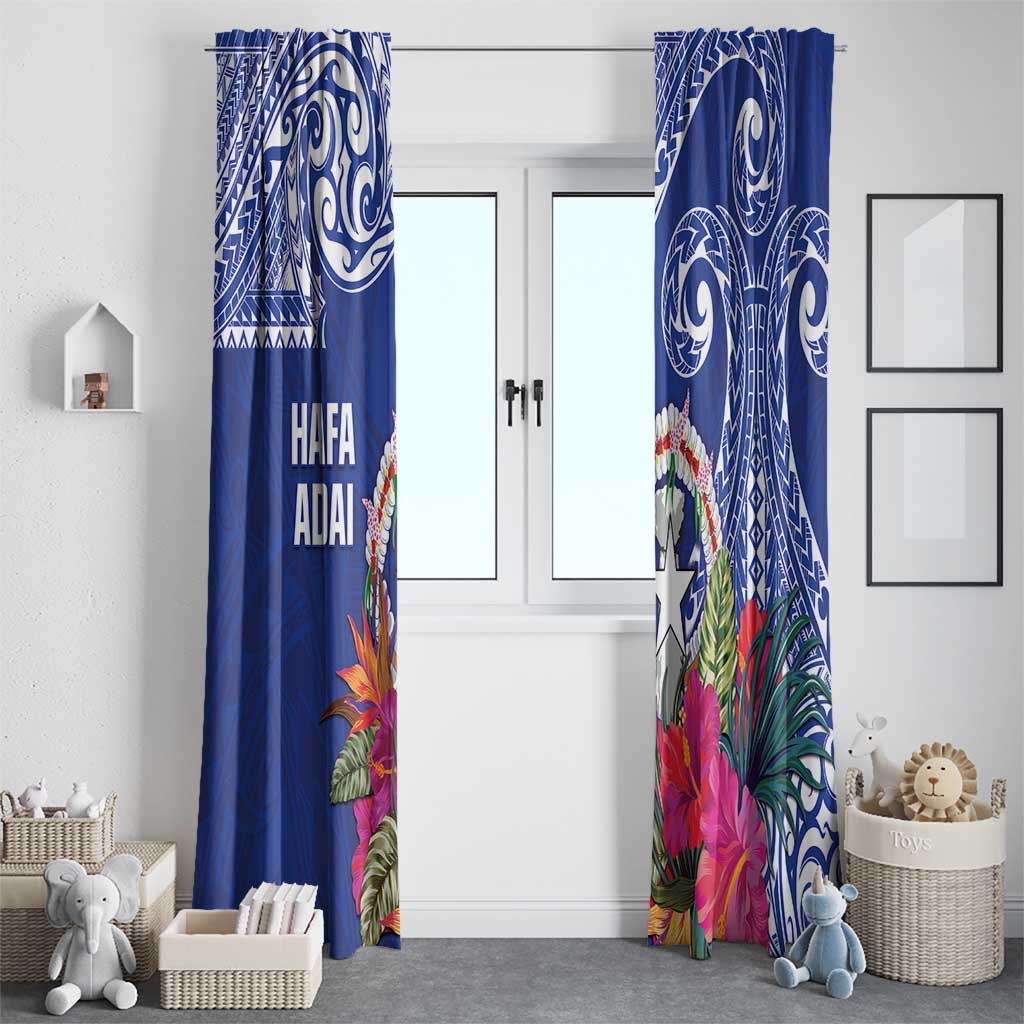 Hafa Adai Northern Mariana Islands Window Curtain Polynesian Tribal Pattern LT05