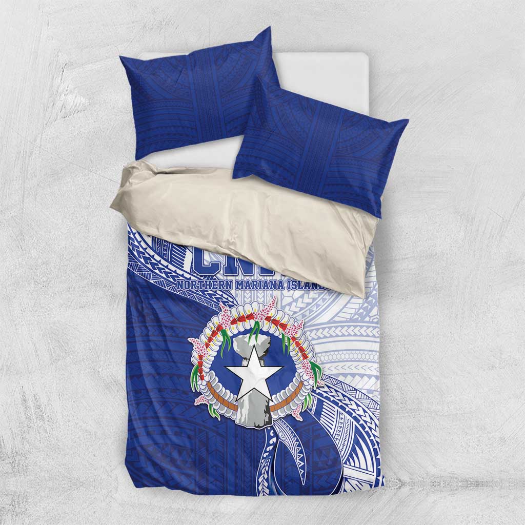 Northern Mariana Islands Bedding Set CNMI Seal LT05 US Twin 172cm x 218cm Blue - Polynesian Pride