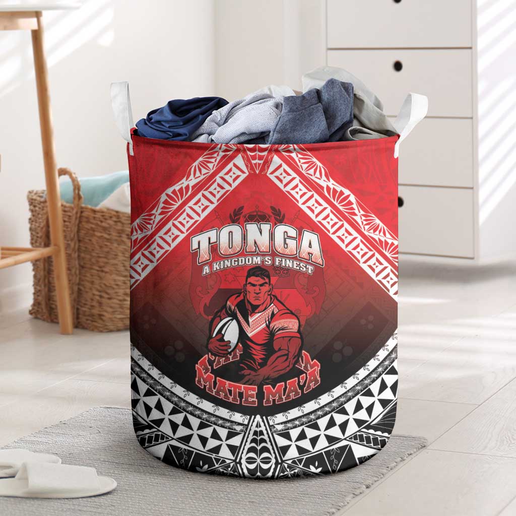 Rugby Tonga MMT Laundry Basket Mana O Tonga LT05 Red - Polynesian Pride
