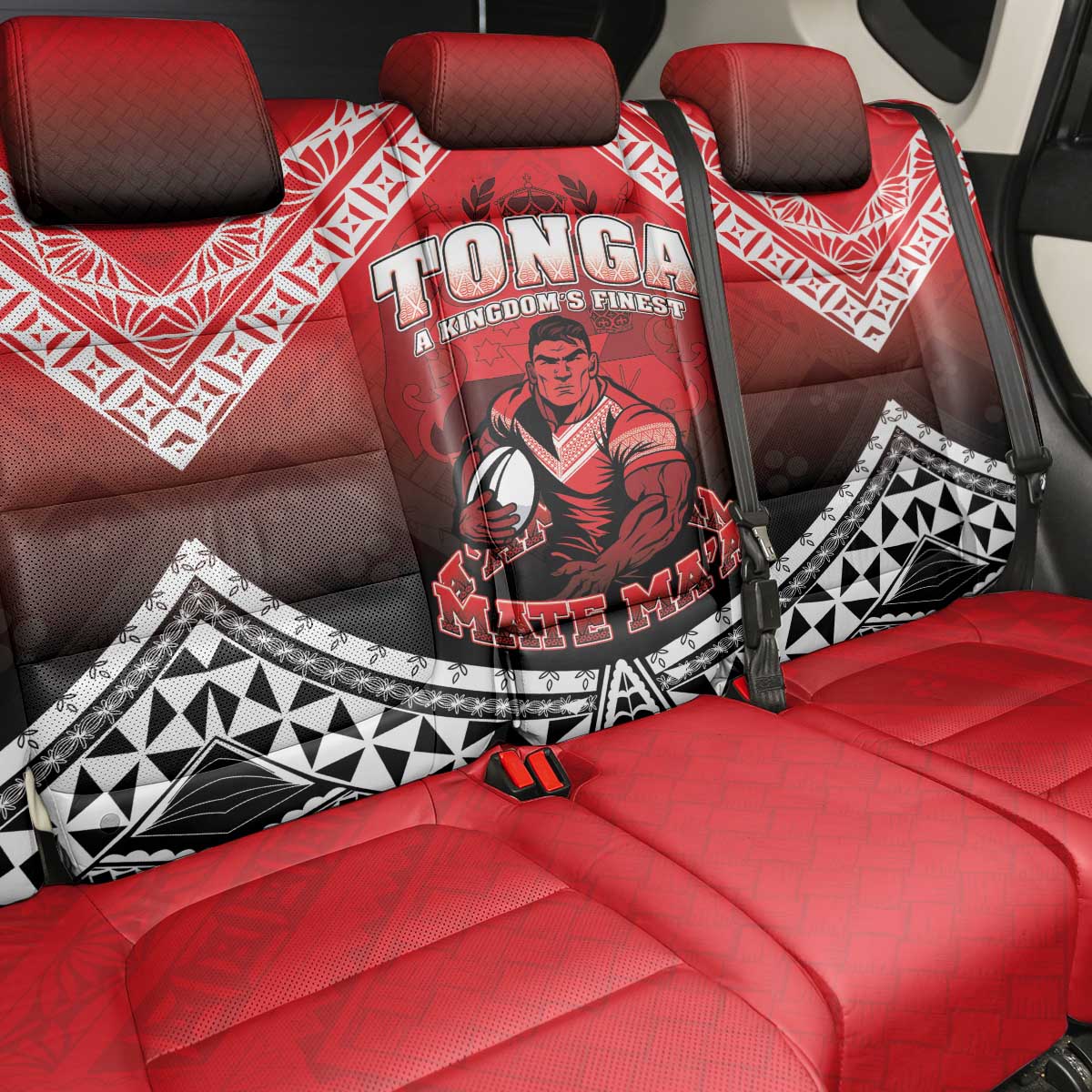 Rugby Tonga MMT Back Car Seat Cover Mana O Tonga LT05 - Polynesian Pride