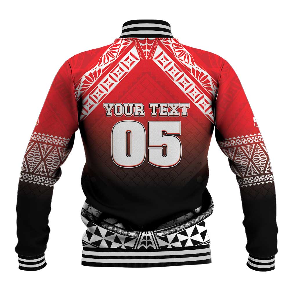 Custom Rugby Tonga MMT Baseball Jacket Mana O Tonga LT05 - Polynesian Pride