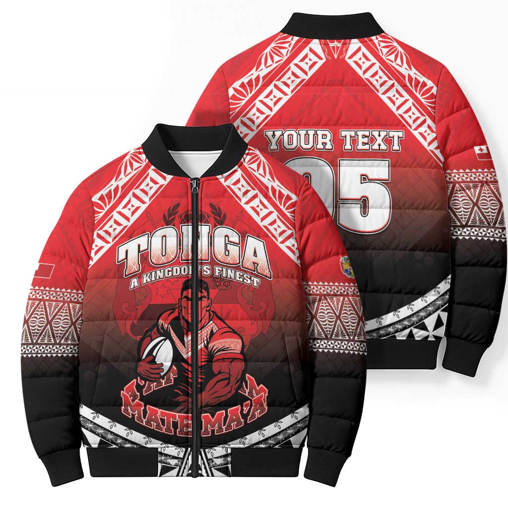 Custom Rugby Tonga MMT Bomber Puffer Jacket Mana O Tonga LT05 - Polynesian Pride