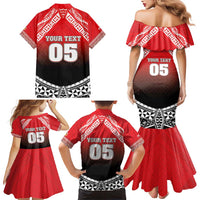 Custom Rugby Tonga MMT Family Matching Mermaid Dress and Hawaiian Shirt Mana O Tonga - Polynesian Pride