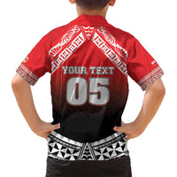 Custom Rugby Tonga MMT Family Matching Off Shoulder Short Dress and Hawaiian Shirt Mana O Tonga - Polynesian Pride