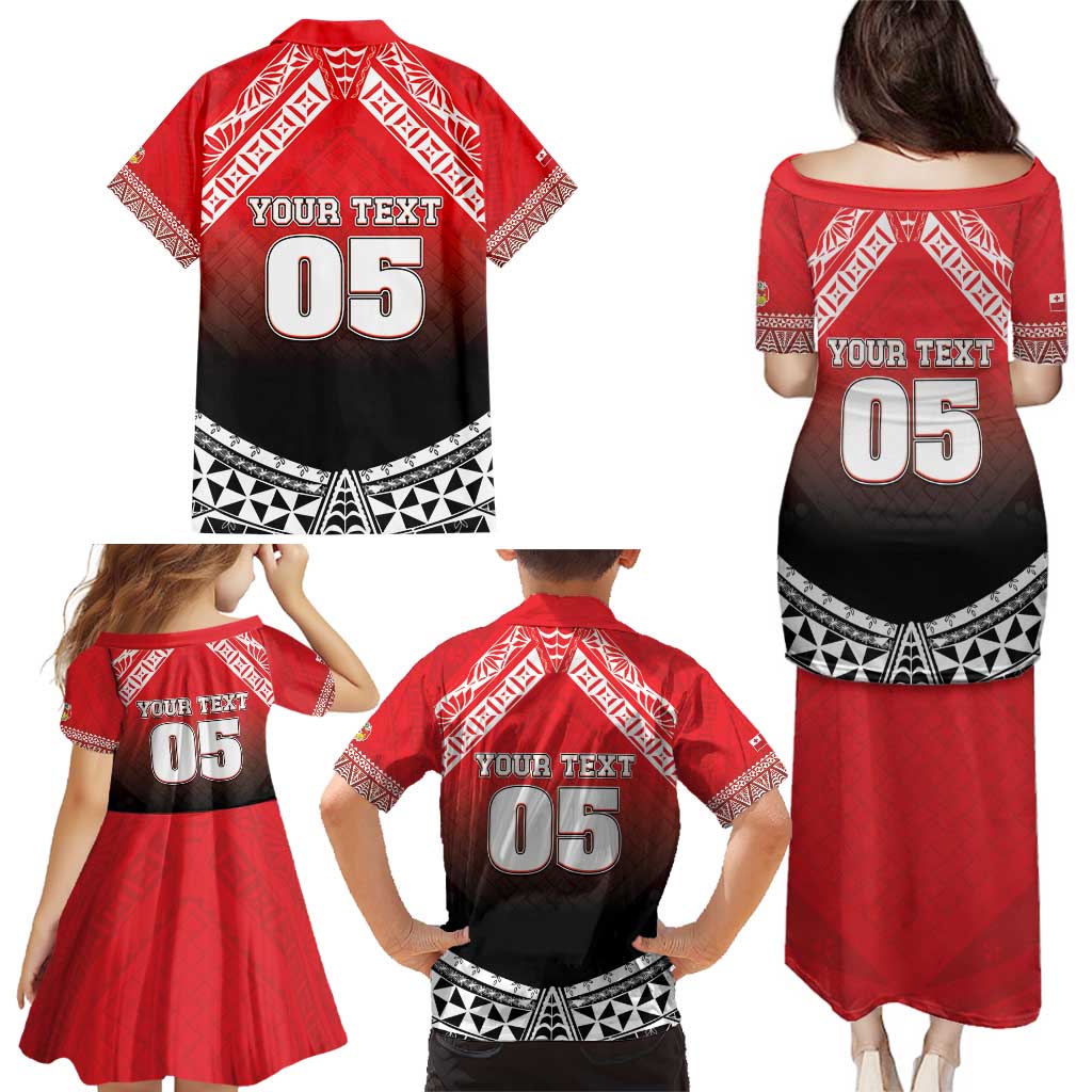 Custom Rugby Tonga MMT Family Matching Puletasi and Hawaiian Shirt Mana O Tonga LT05 - Polynesian Pride