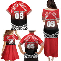 Custom Rugby Tonga MMT Family Matching Puletasi and Hawaiian Shirt Mana O Tonga LT05 - Polynesian Pride