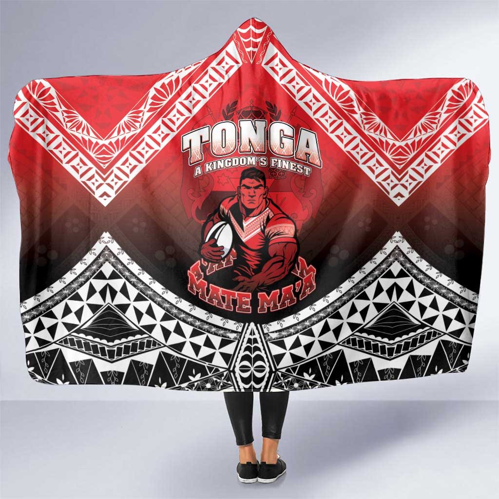 Rugby Tonga MMT Hooded Blanket Mana O Tonga LT05 One Size Red - Polynesian Pride