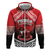 Custom Rugby Tonga MMT Hoodie Mana O Tonga LT05 Zip Hoodie Red - Polynesian Pride