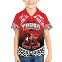 Custom Rugby Tonga MMT Kid Hawaiian Shirt Mana O Tonga LT05 Kid Red - Polynesian Pride