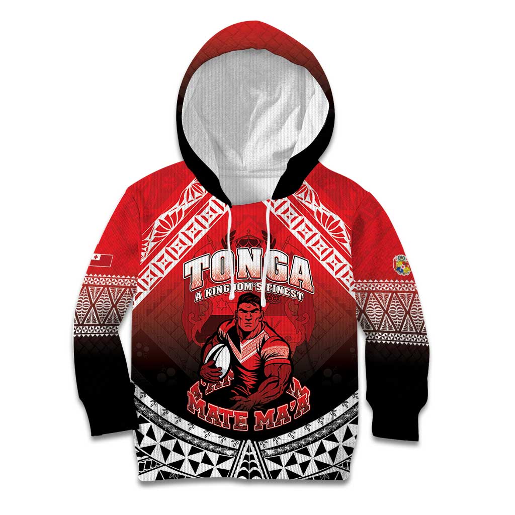 Custom Rugby Tonga MMT Kid Hoodie Mana O Tonga - Polynesian Pride
